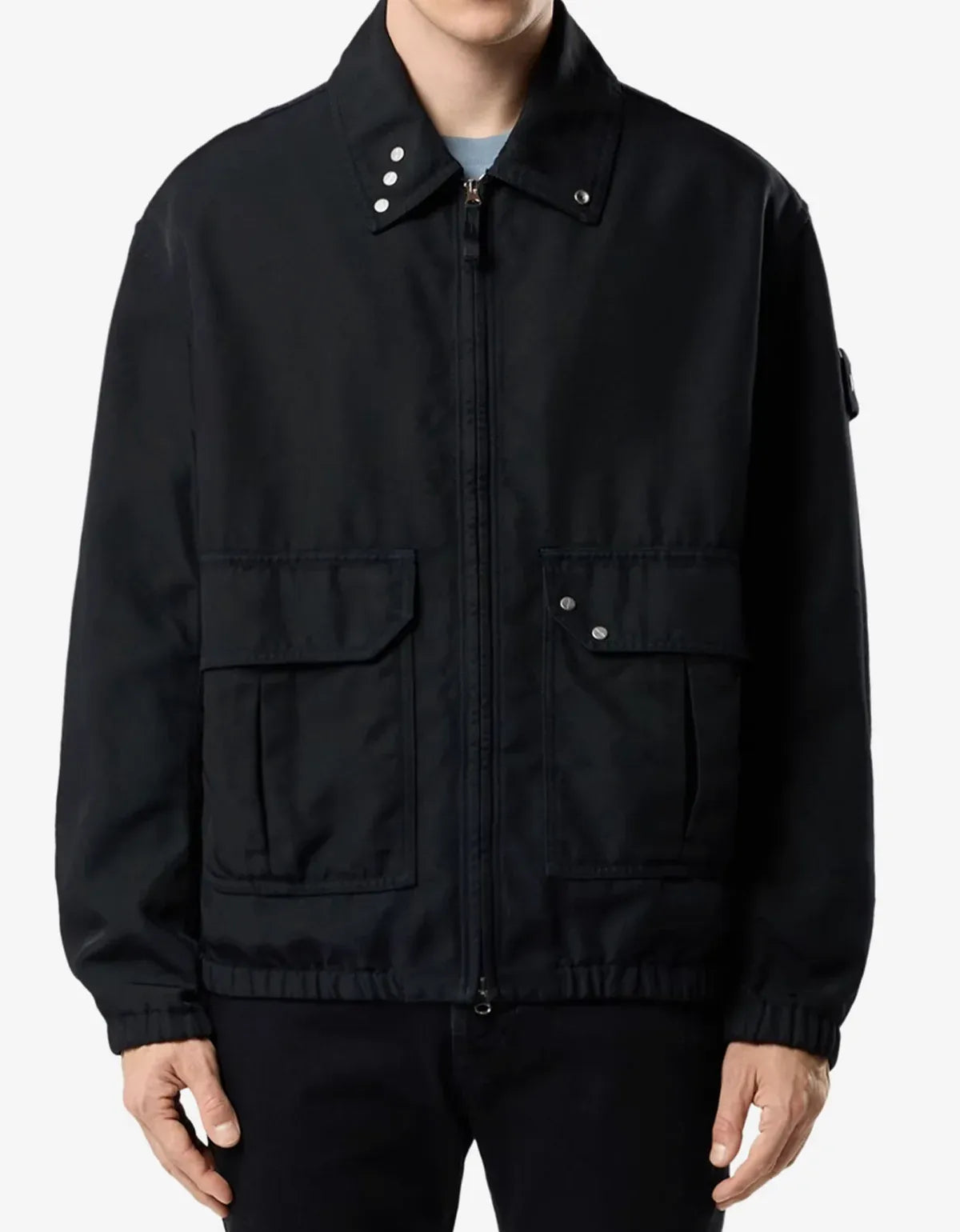 Stone Island Blue Dense Oxford Nylon-TC Jacket L1S144100002S0J20V0020