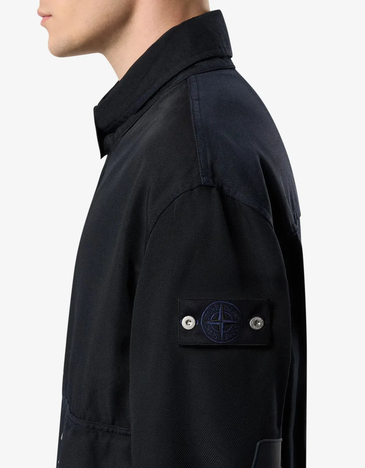 Stone Island Blue Dense Oxford Nylon-TC Jacket L1S144100002S0J20V0020