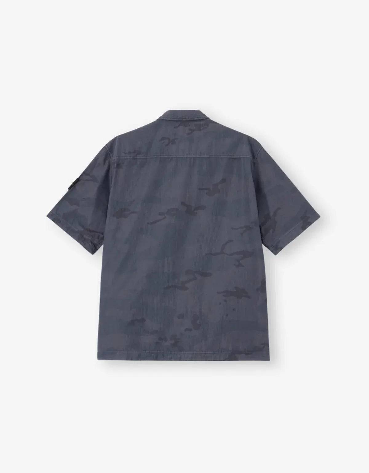 Stone Island Blue Faded Camo Ripstop-TC Shirt L1S151100024S00E9V002D