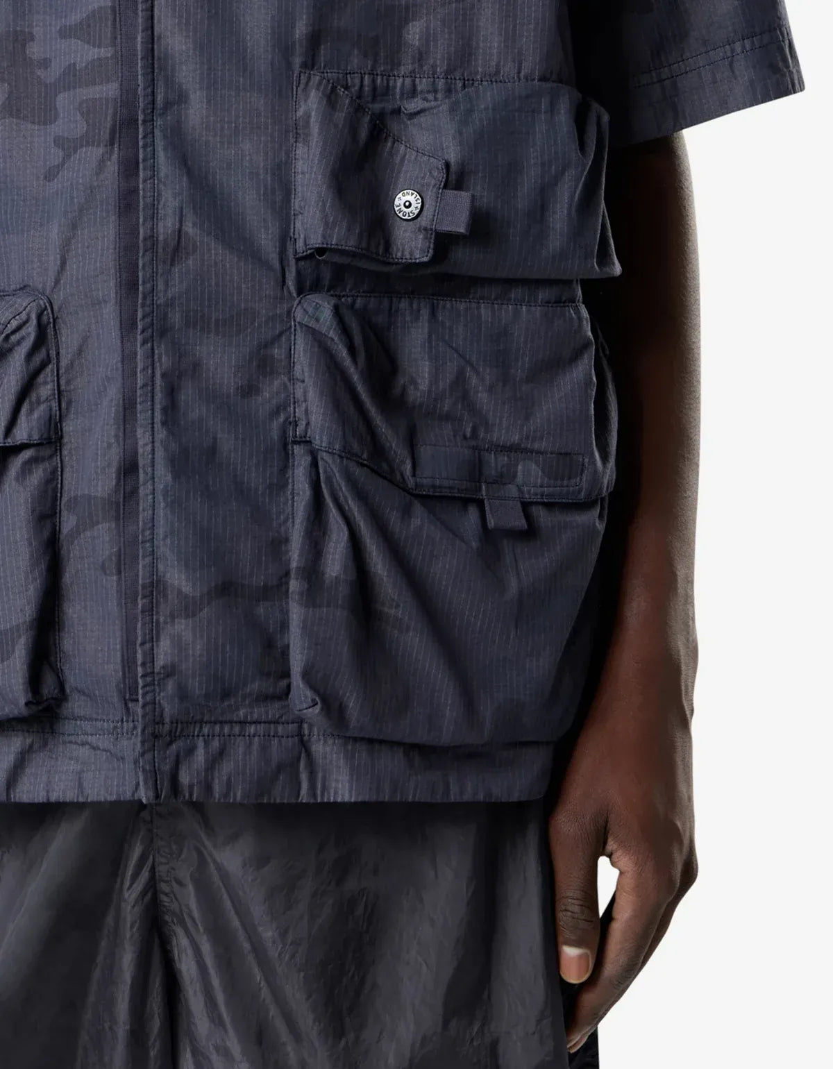 Stone Island Blue Faded Camo Ripstop-TC Shirt L1S151100024S00E9V002D