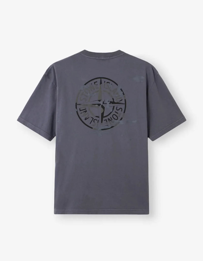 Stone Island Blue Grey Xamo Compass T-Shirt L1S152100001S0E14V002D