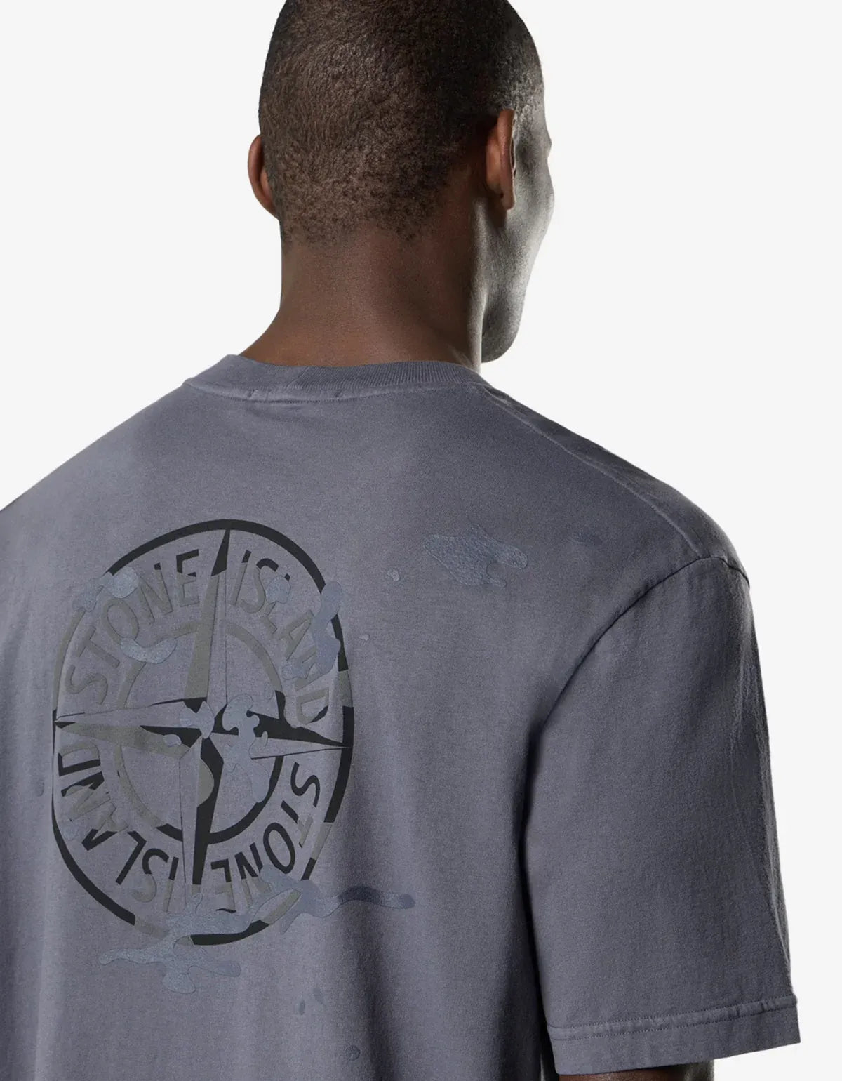 Stone Island Blue Grey Xamo Compass T-Shirt L1S152100001S0E14V002D
