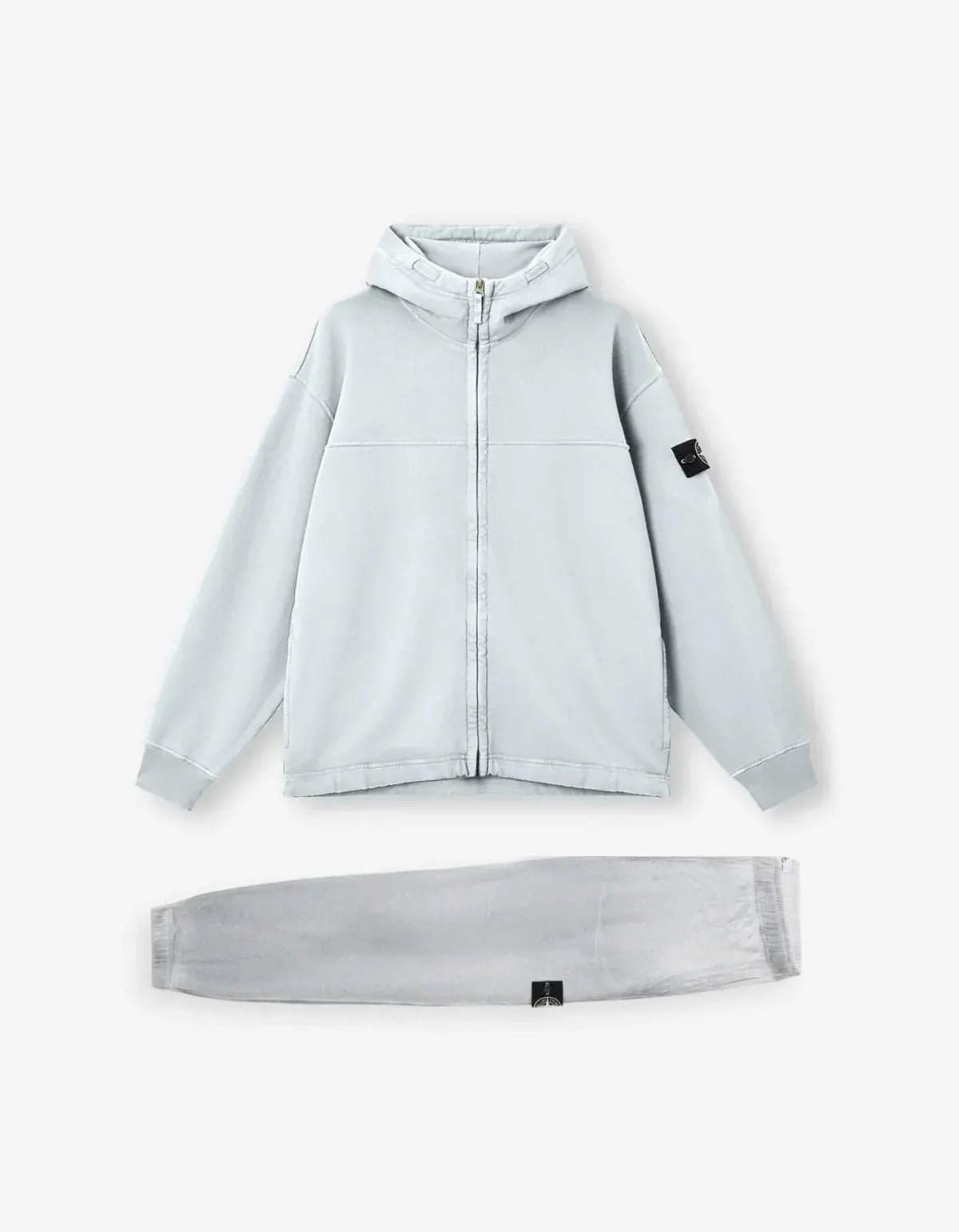 Stone Island Blue Reflective Garment Lamination Hoodie & Pants
