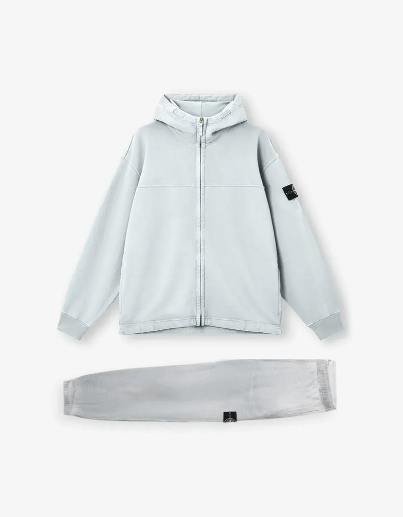 Stone Island Blue Reflective Garment Lamination Hoodie & Pants