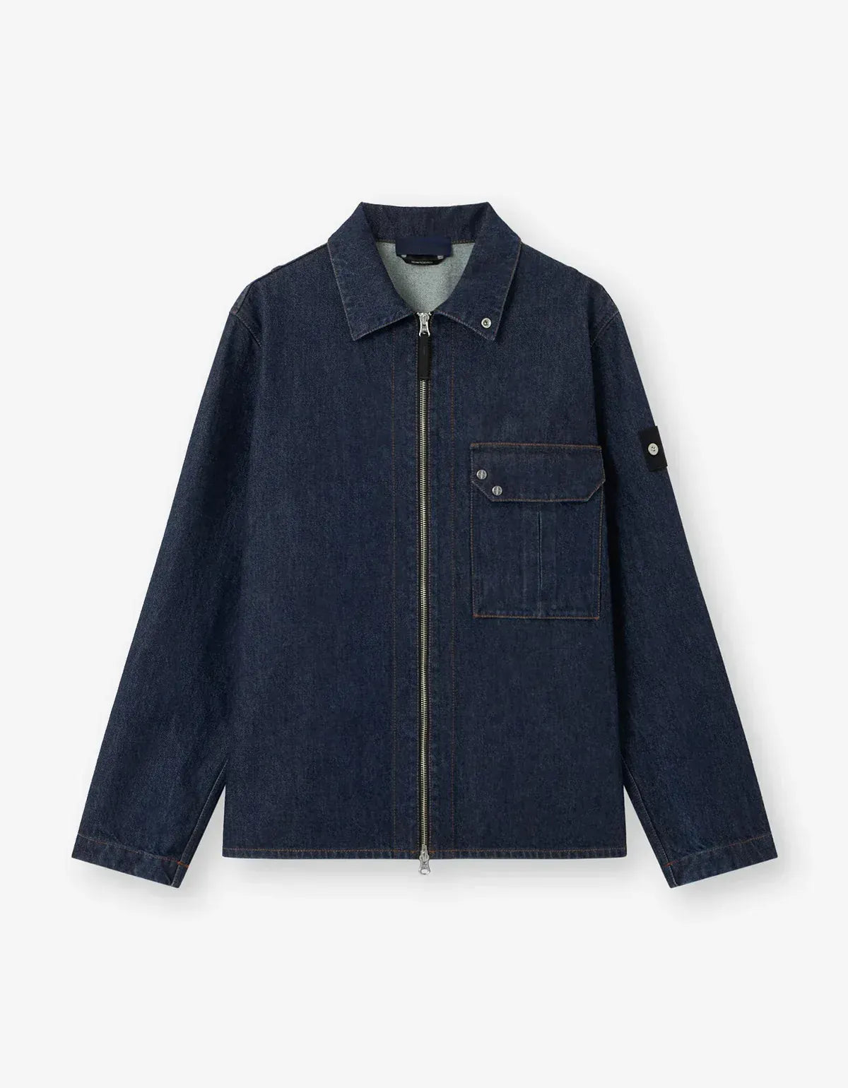 Stone Island Denim Research Indigo Denim-Rinsed Overshirt L1S141200002S00J7VJ201