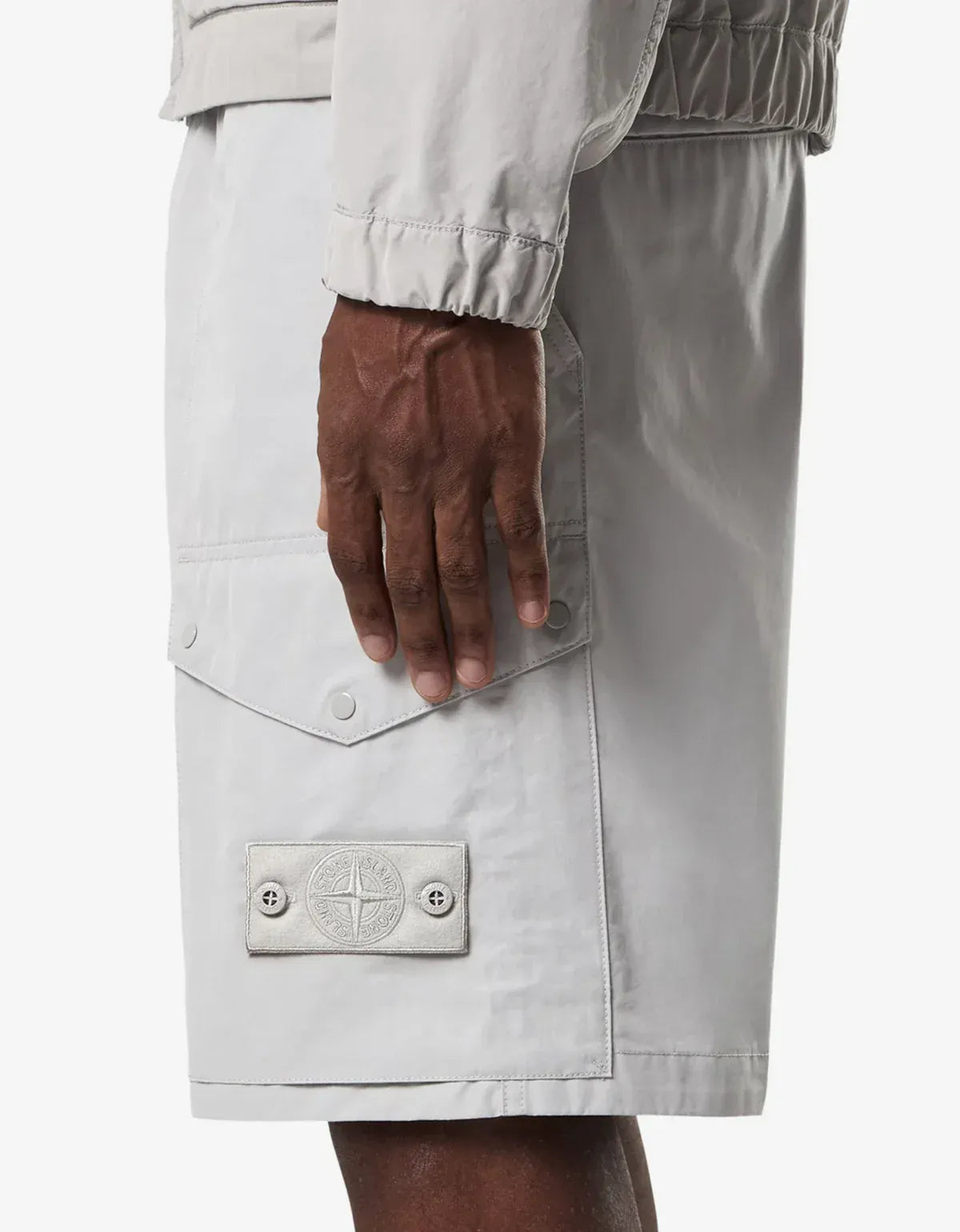 Stone Island Ghost Grey All-Weather Cargo Shorts L1S15L100004S0F01V0064