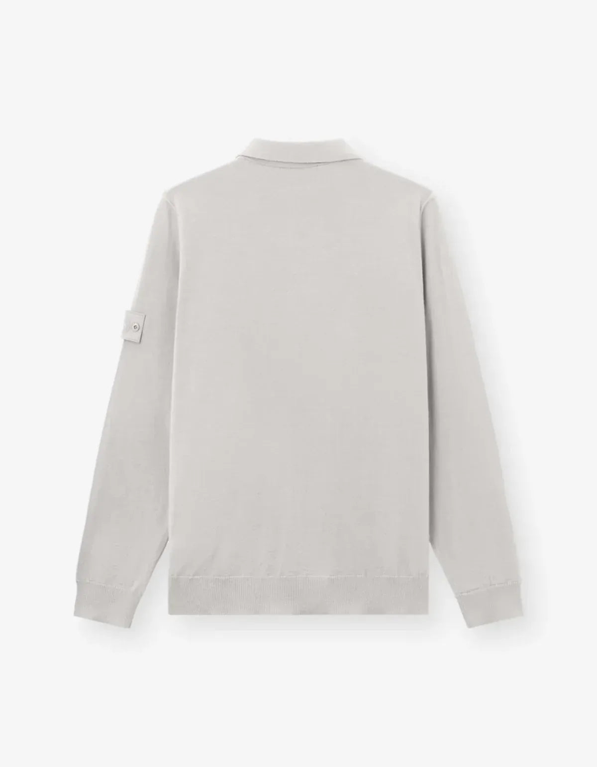 Stone Island Ghost Grey Wool Long Sleeve Polo Shirt L1S155100076S00FCV0064