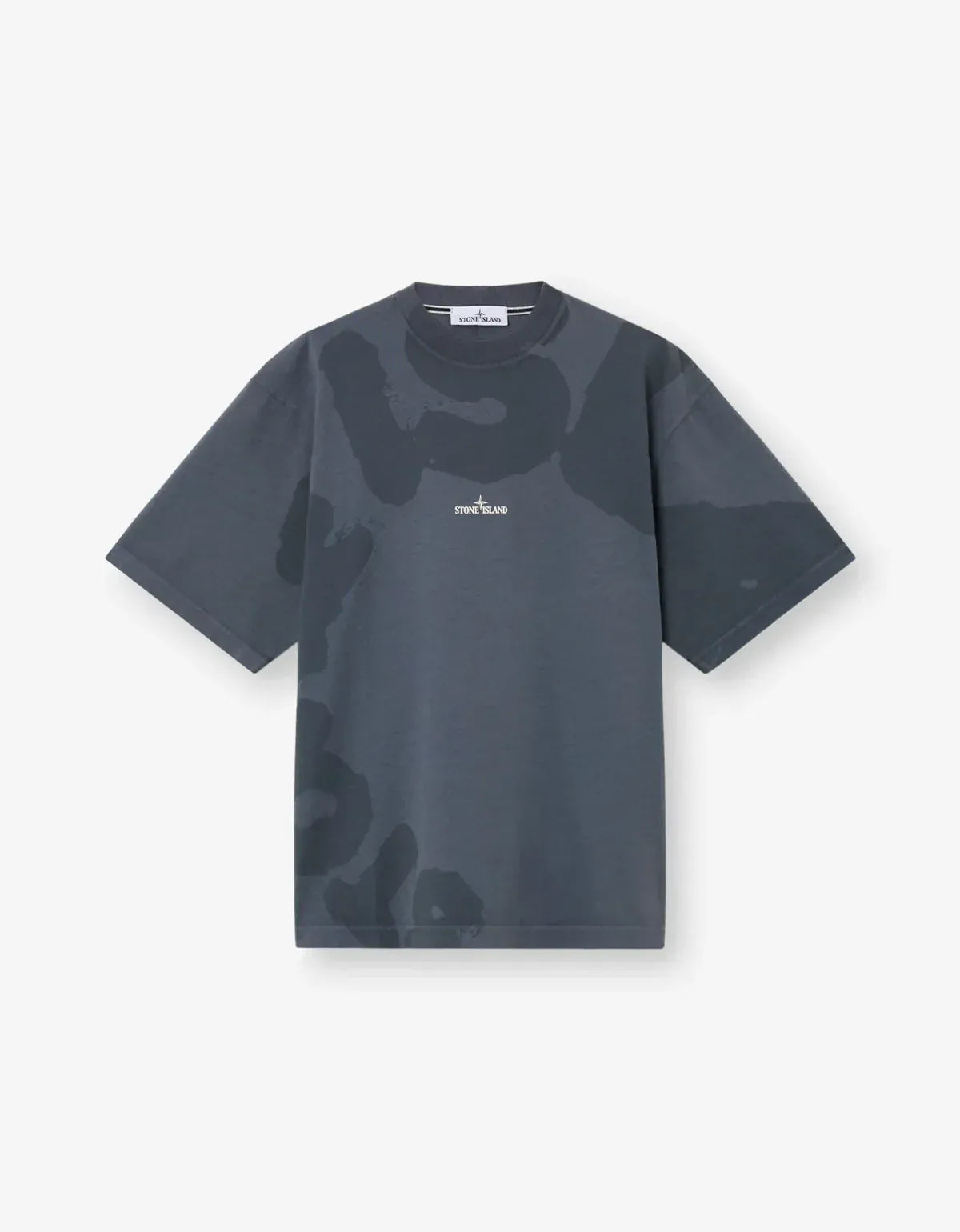 Stone Island Grey Camouflage Print T-Shirt L1S152100002S0365V002D