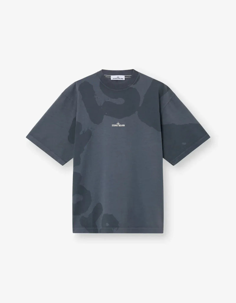 Stone Island Grey Camouflage Print T-Shirt L1S152100002S0365V002D