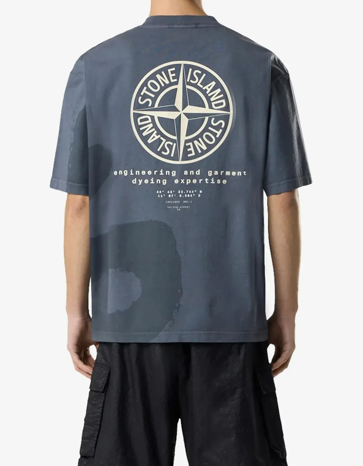 Stone Island Grey Camouflage Print T-Shirt L1S152100002S0365V002D