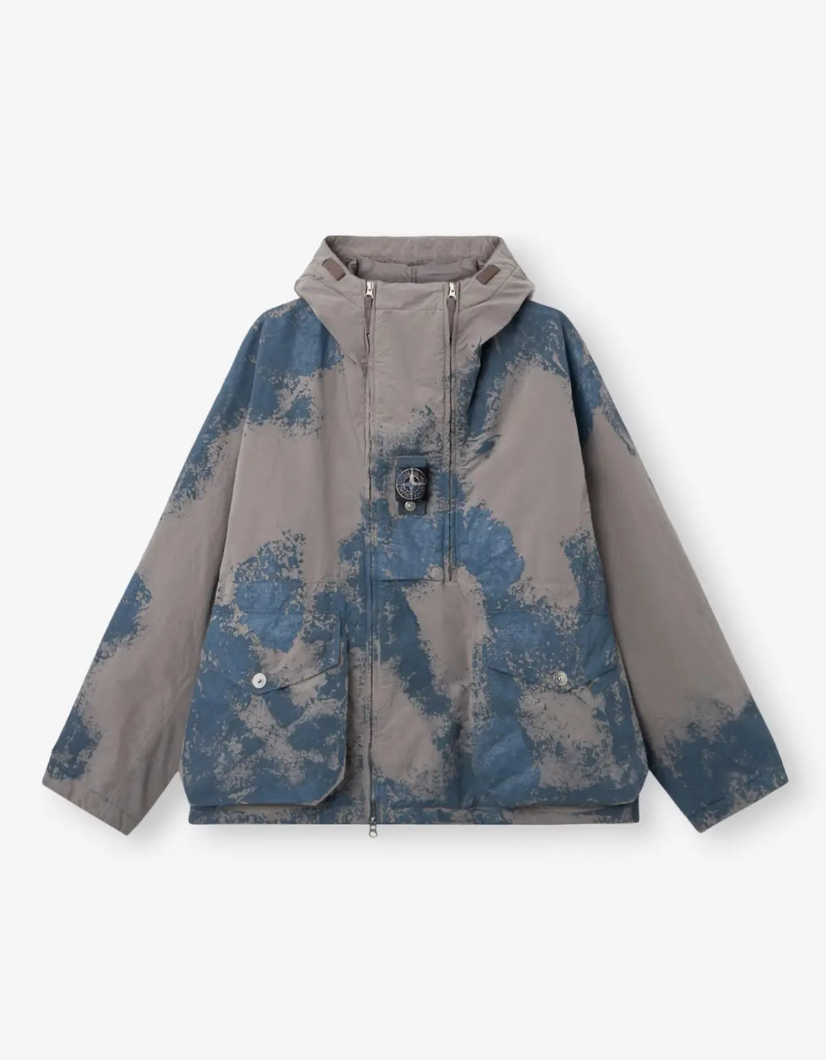Stone Island Grey Hand Painted David Light-TC Short Parka