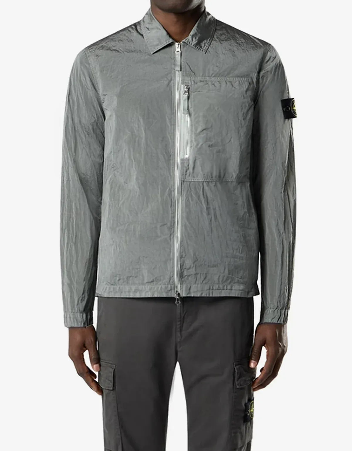 Stone Island Grey Nylon Metal Overshirt L1S151200038S0019V0061