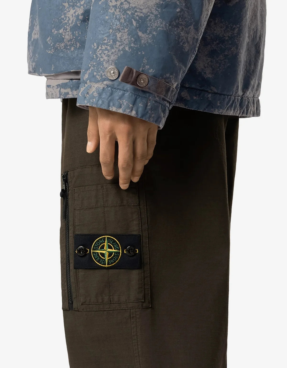 Stone Island Coal Grey Ripstop Cargo Trousers