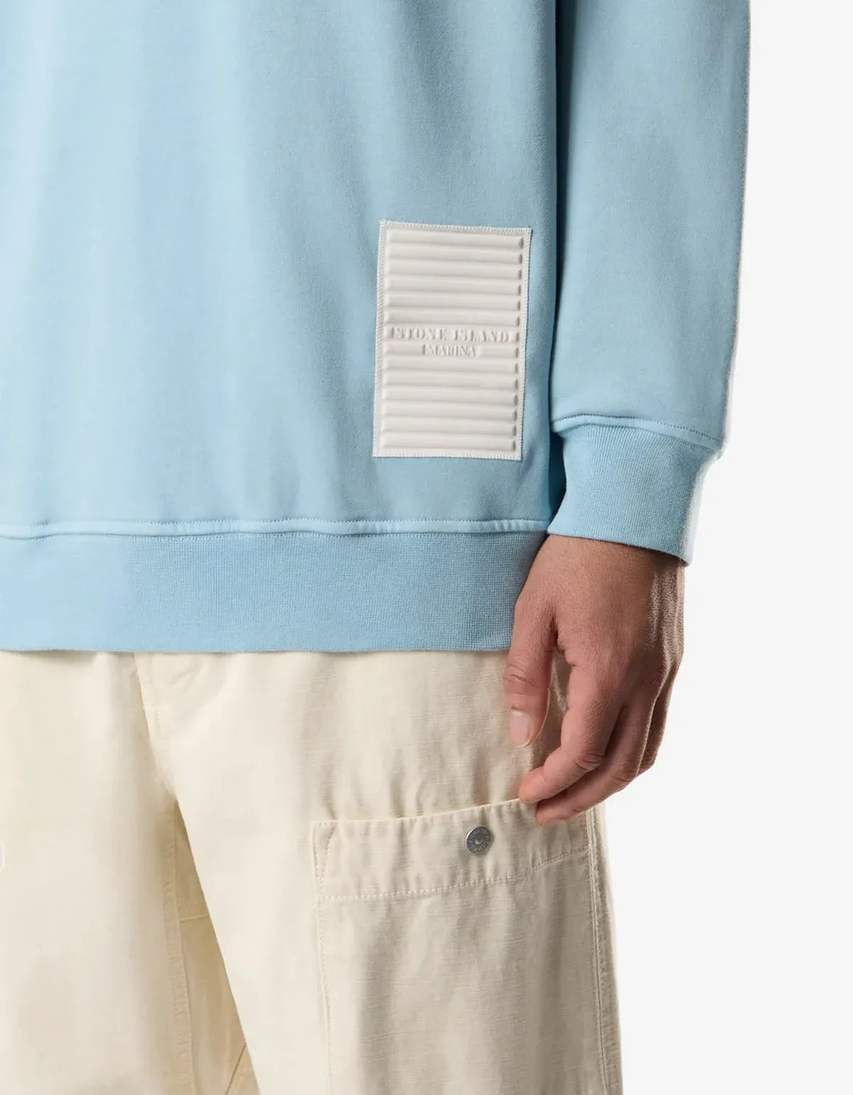 Stone Island Marina Blue Reflective Detail Sweatshirt L1S156100055S0X31V004A