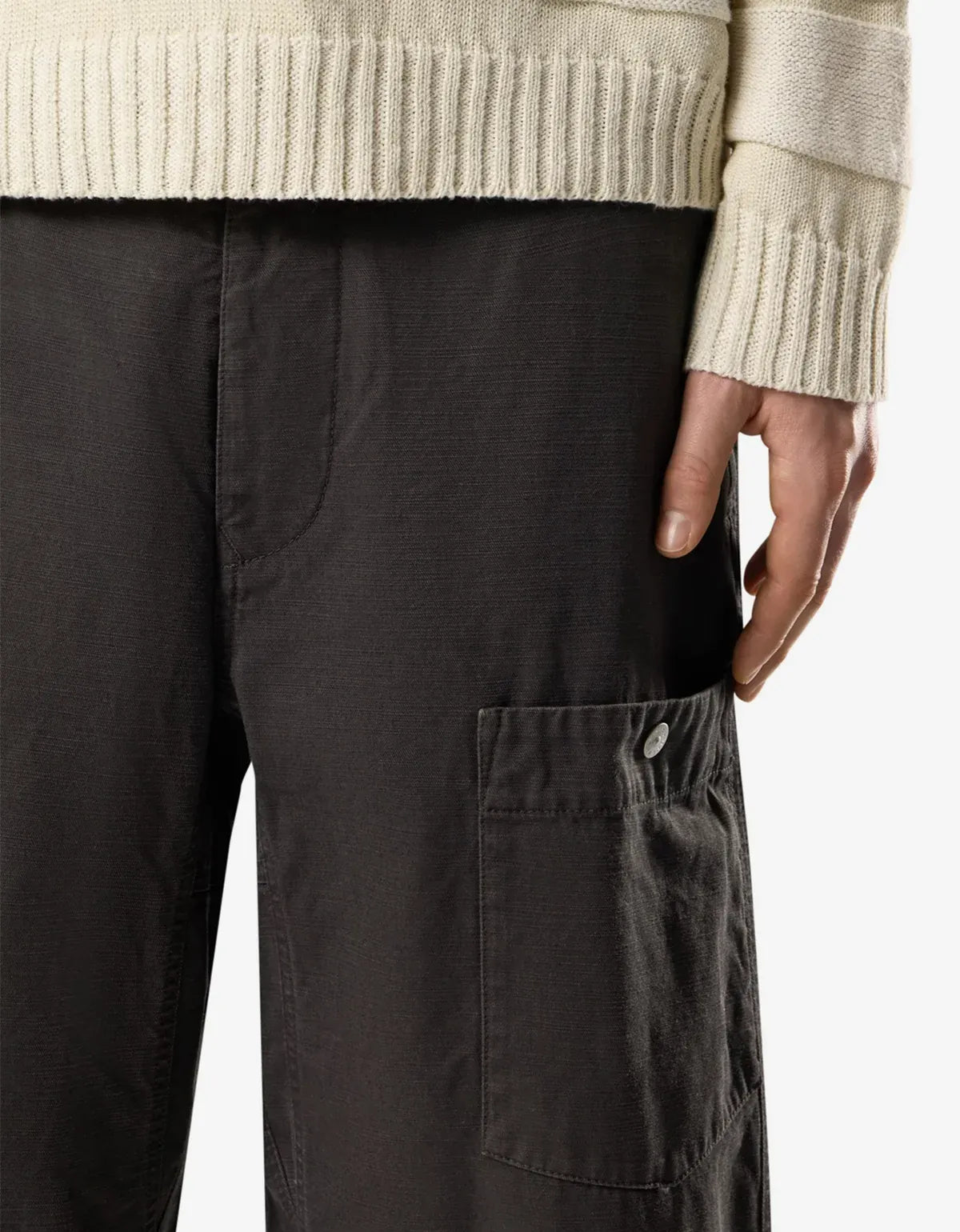 Stone Island Marina Grey Slub Batavia-TC Trousers L1S153100038S0X26V0062