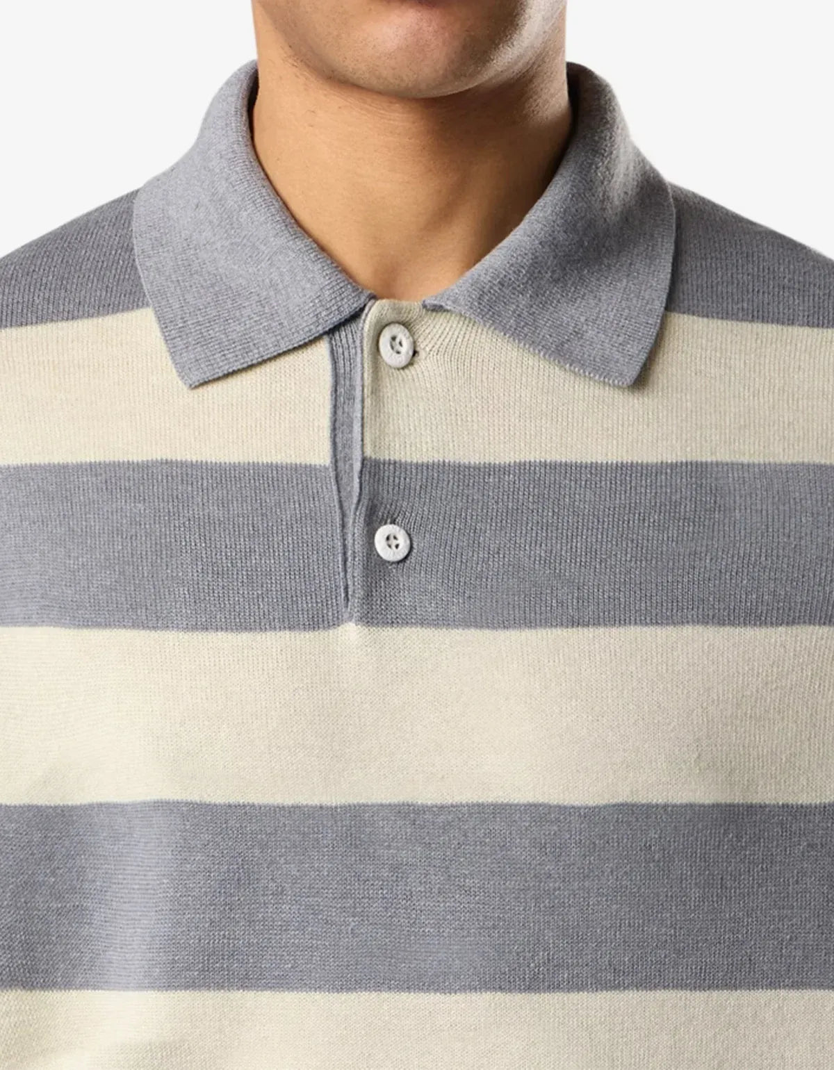 Stone Island Marina White Grey Striped Polo Shirt L1S155100042S00XFV0M93
