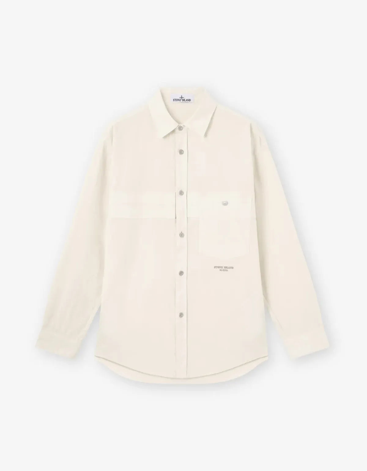 Stone Island Marina White Logo Embroidery Overshirt L1S151200029S0X28V0093 