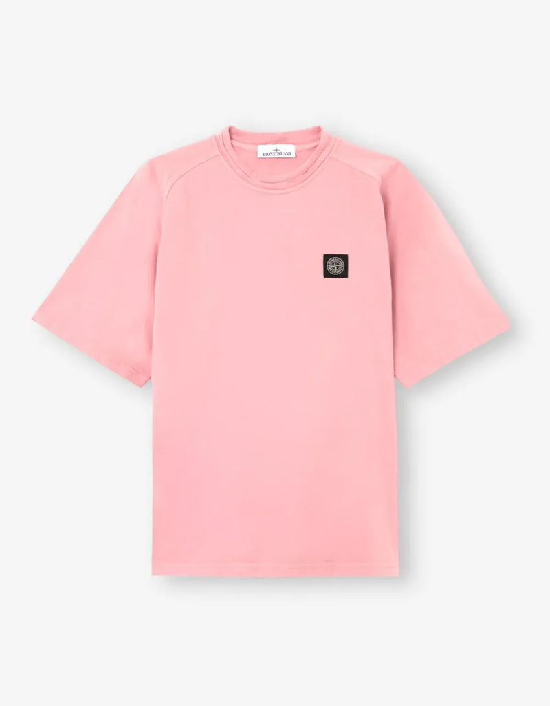 Stone Island Pink Compass Patch Short Sleeve Swearshirt L1S156100029S0B50V008G
