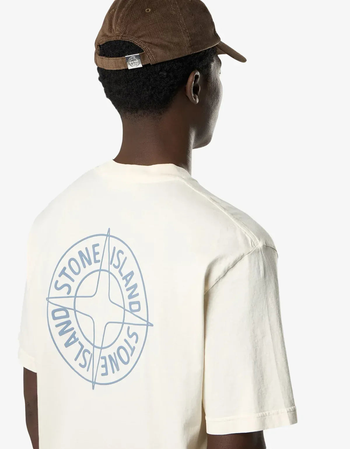 Stone Island White Outline Compass Logo T-Shirt L1S152100001S0284V00933