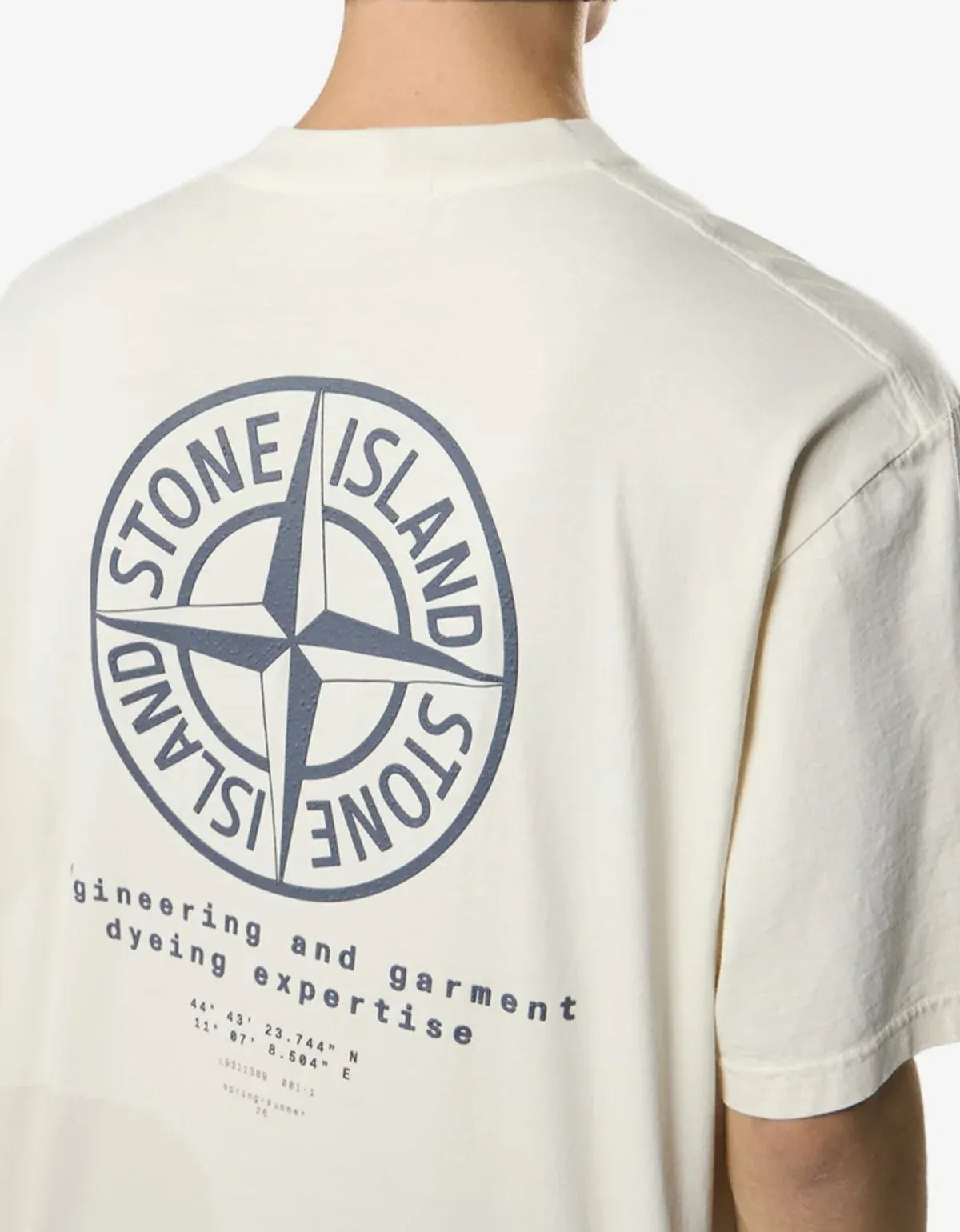 Stone Island White ‘Whirlwind Type’ Print T-Shirt