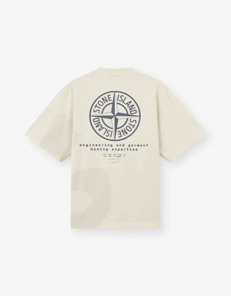 Stone Island White ‘Whirlwind Type’ Print T-Shirt L1S152100002S0365V0093