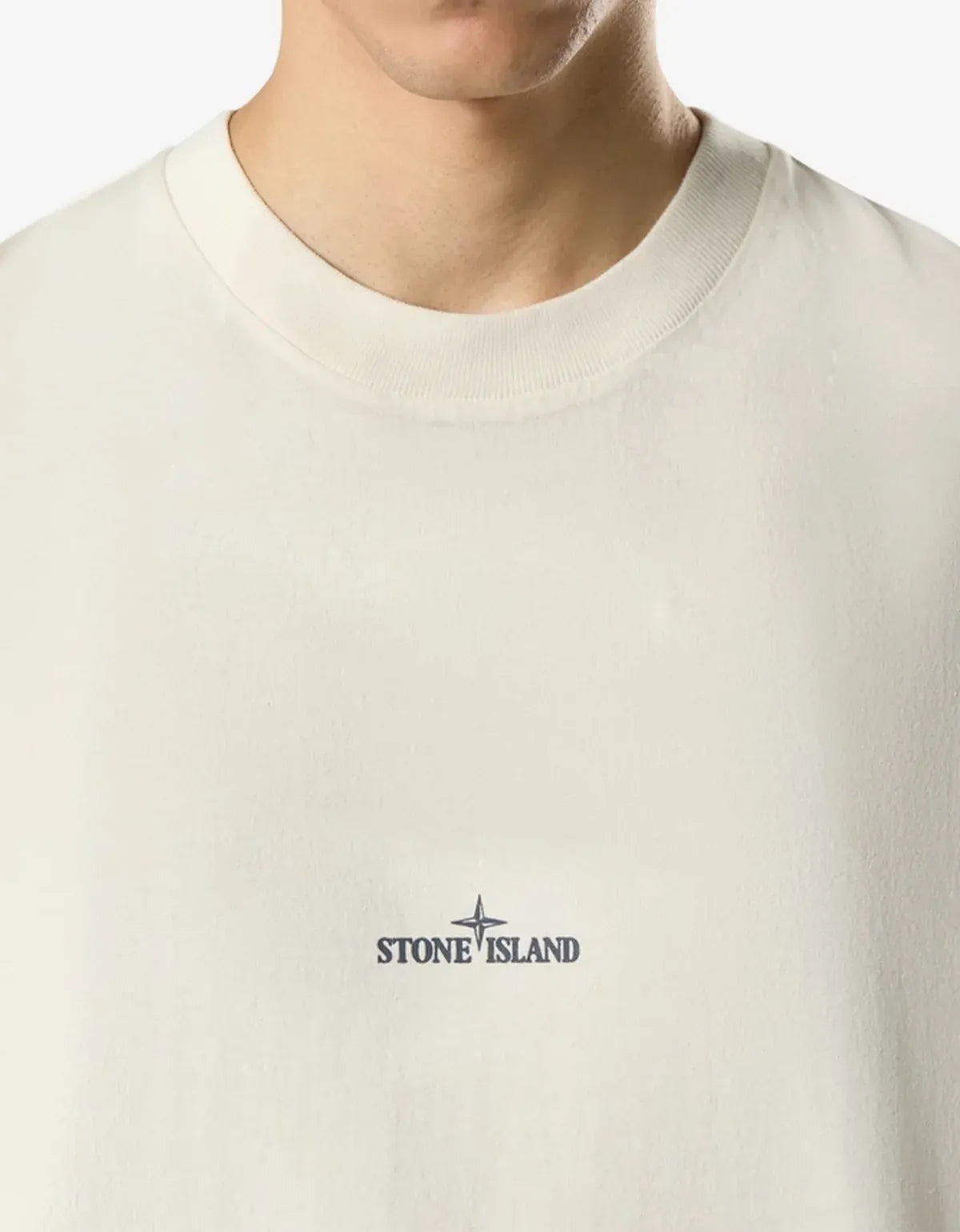 Stone Island White ‘Whirlwind Type’ Print T-Shirt L1S152100002S0365V0093
