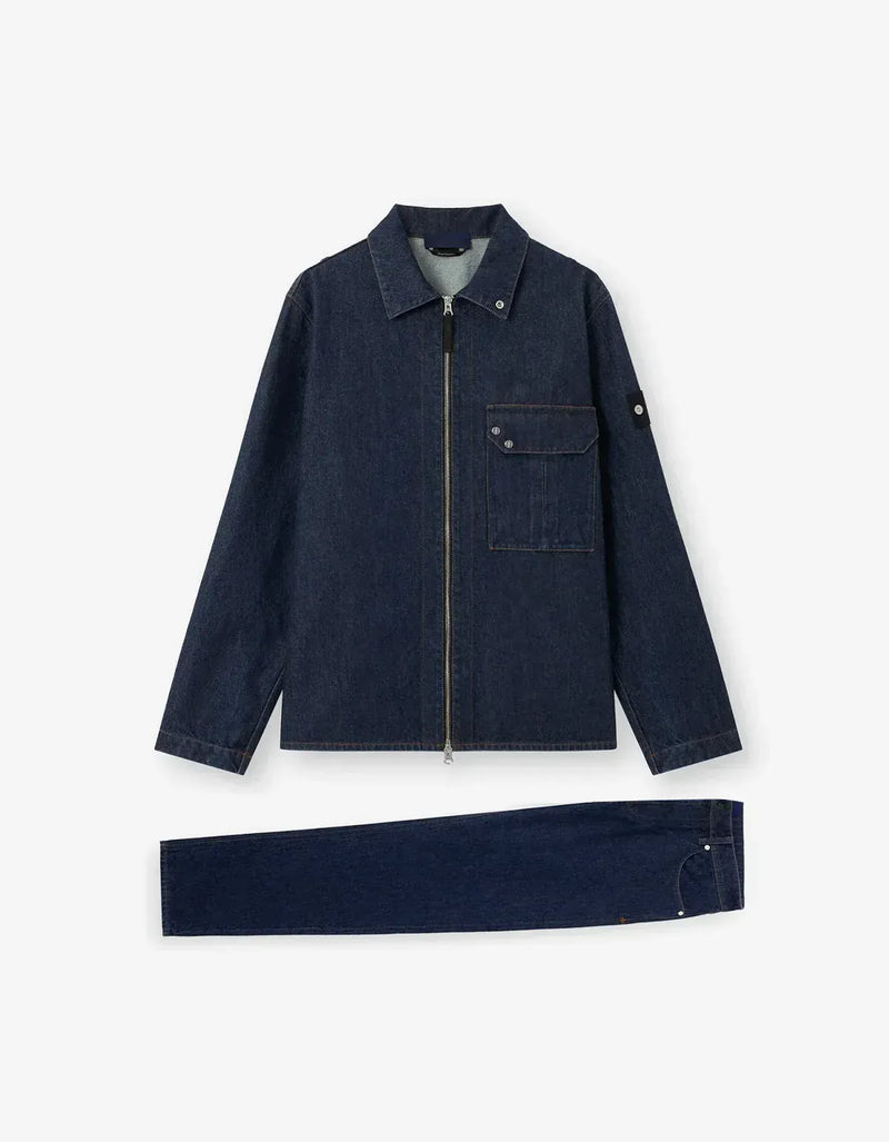 Stone Island Denim Research Indigo Denim-Rinsed Overshirt & Jeans