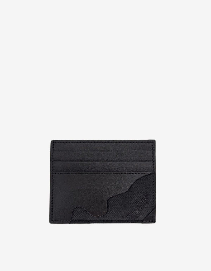 Valentino Garavani Black Camouflage Card Holder