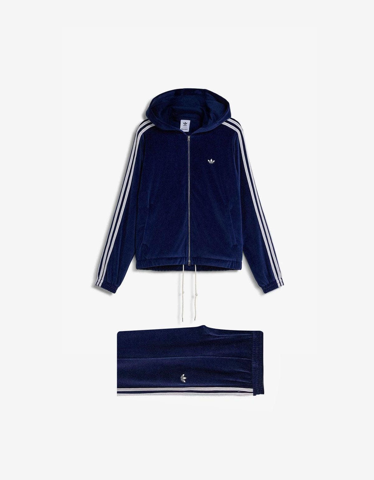 Wales Bonner x Adidas Blue Velour Tracksuit Set
