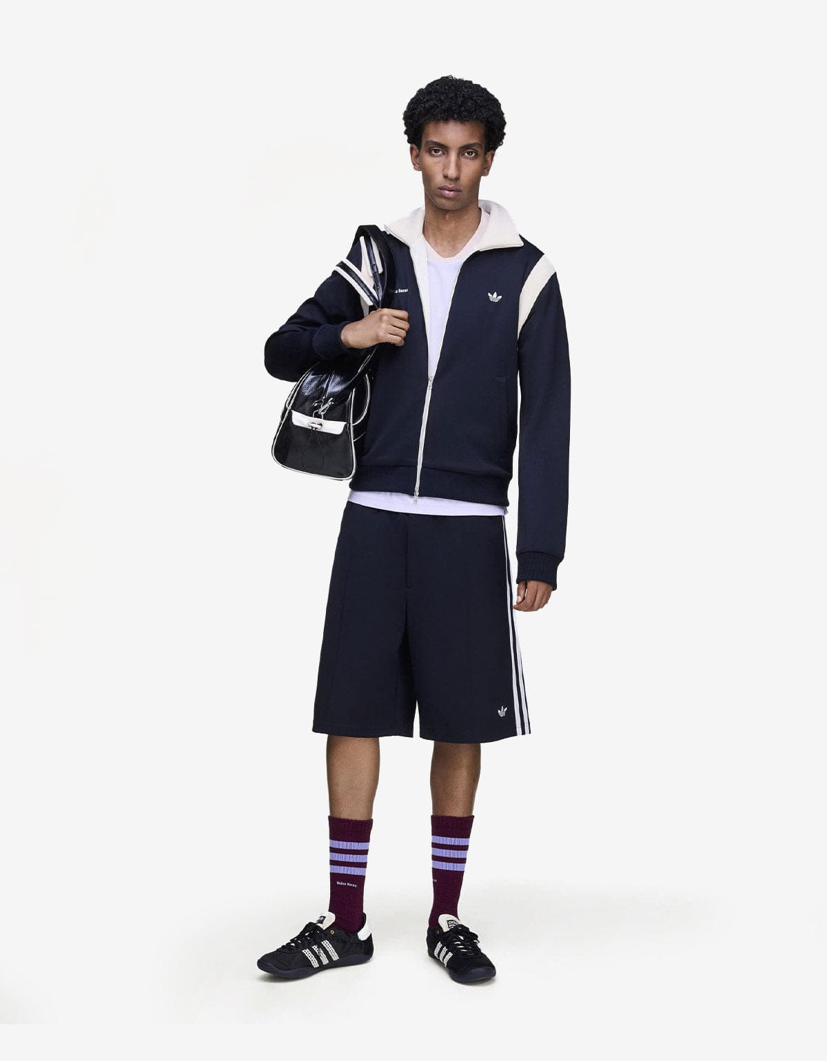 Wales Bonner x Adidas Navy Blue Twill Shorts KD0308