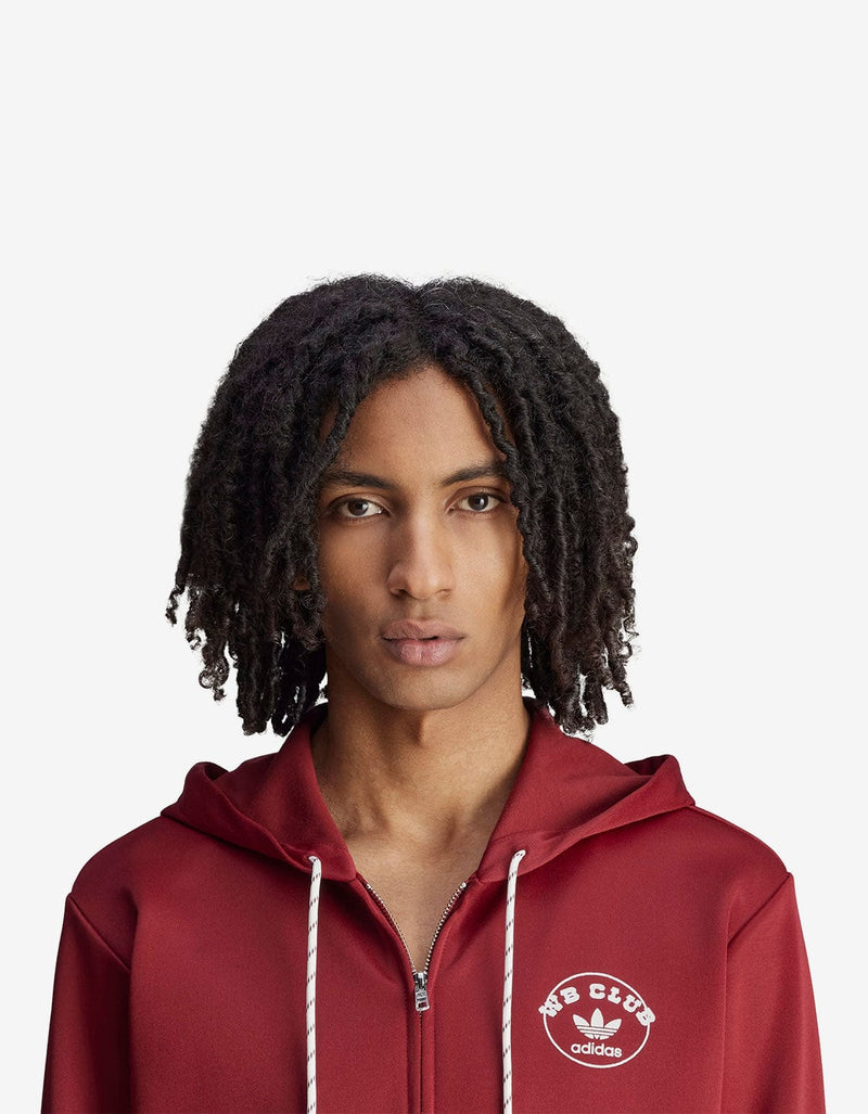 Wales Bonner Adidas Originals Collegiate Burgundy Track Hoodie JM8298