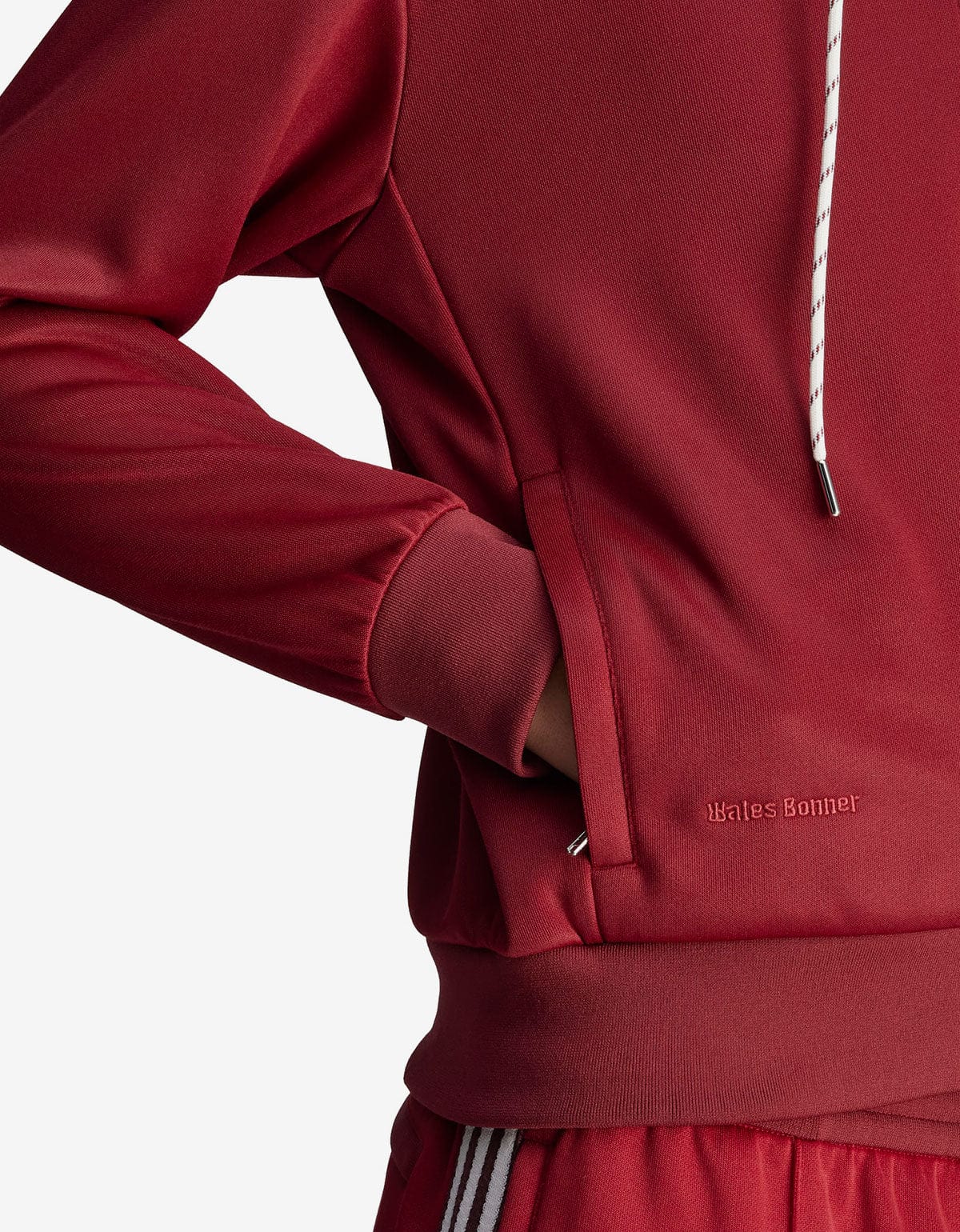 Wales Bonner Adidas Originals Collegiate Burgundy Track Hoodie JM8298