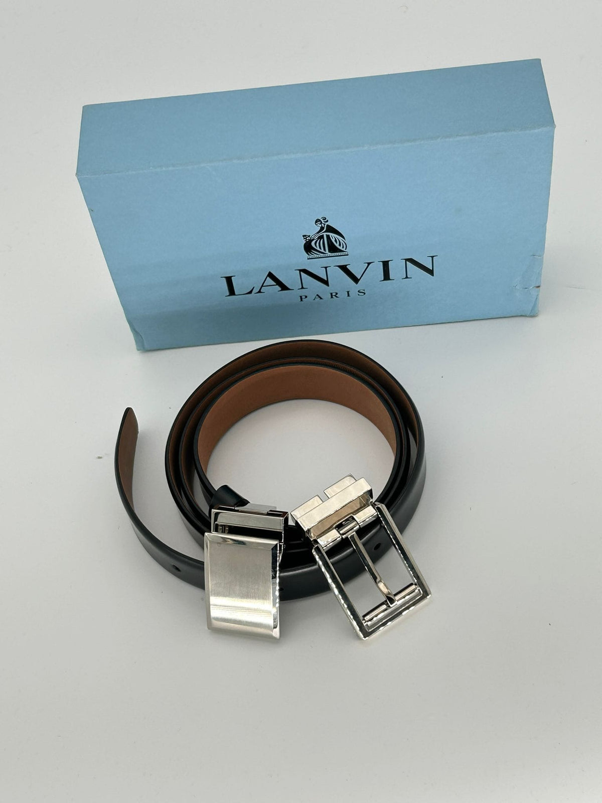 Black Leather 2 Buckle Belt