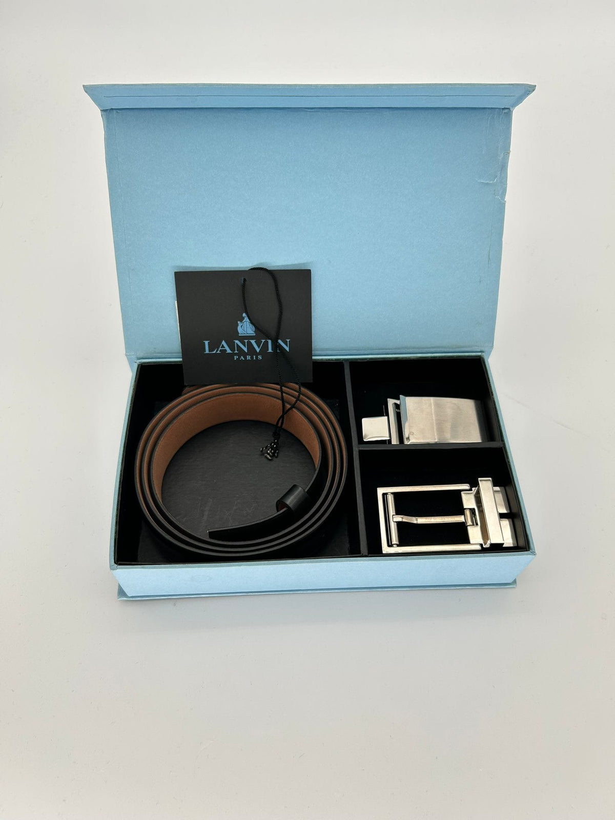 Black Leather 2 Buckle Belt