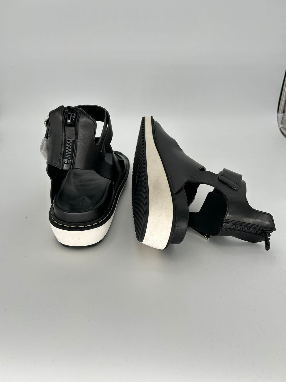 Givenchy Black Leather Belted Sandals