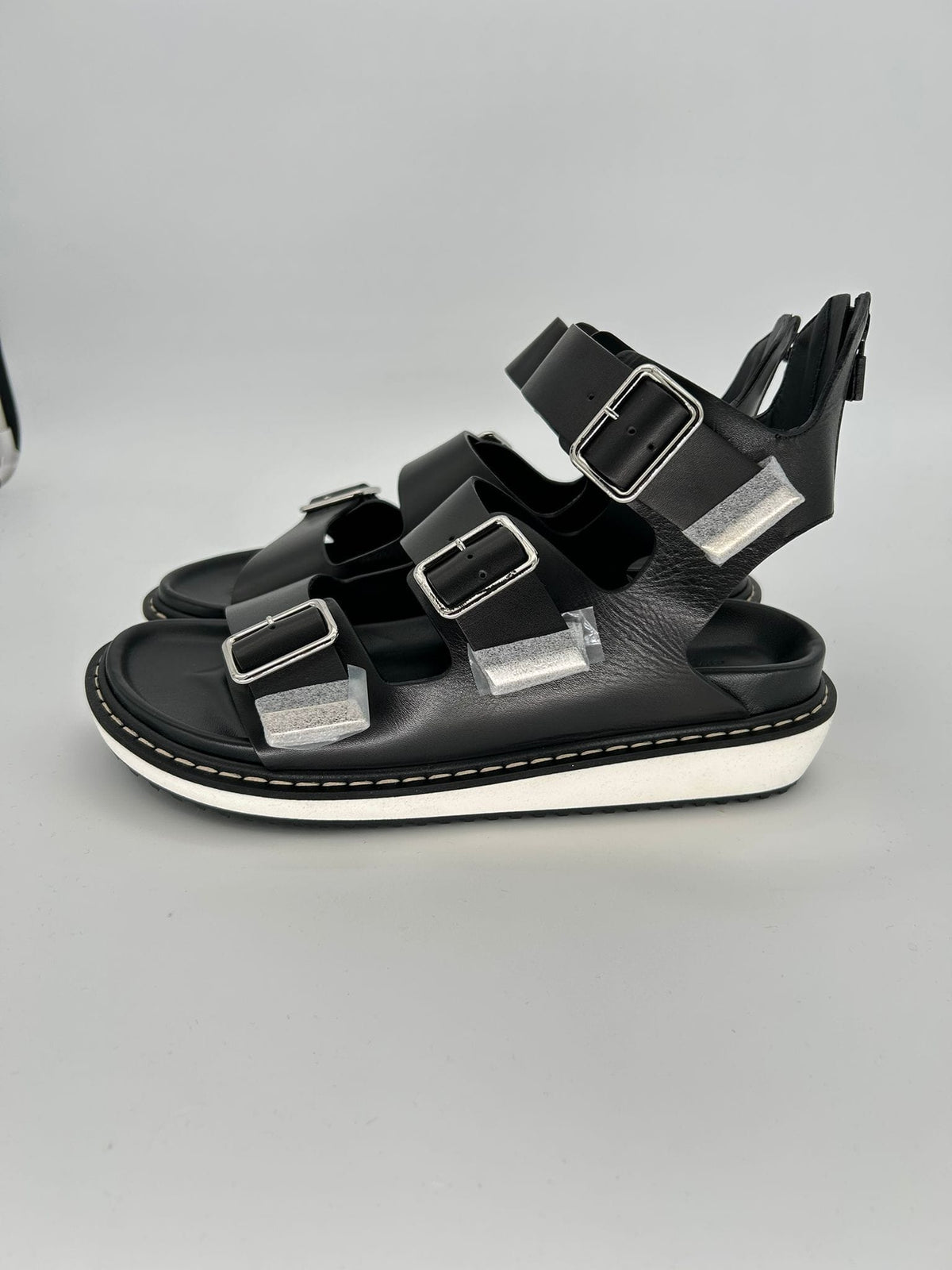 Givenchy Black Leather Belted Sandals