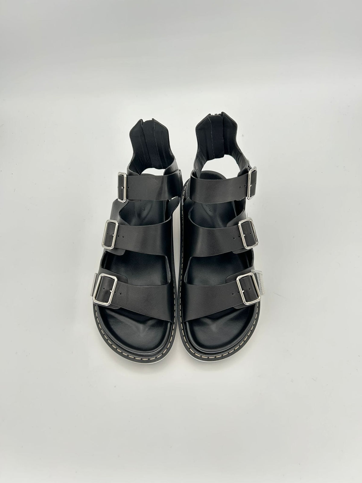 Givenchy Black Leather Belted Sandals