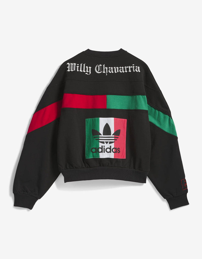 Willy Chavarria x Adidas Black BBall Fleece Sweatshirt KF3196