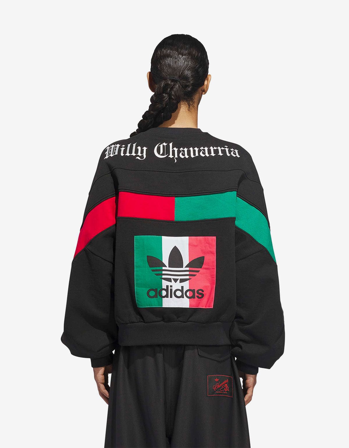 Willy Chavarria x Adidas Black BBall Fleece Sweatshirt KF3196