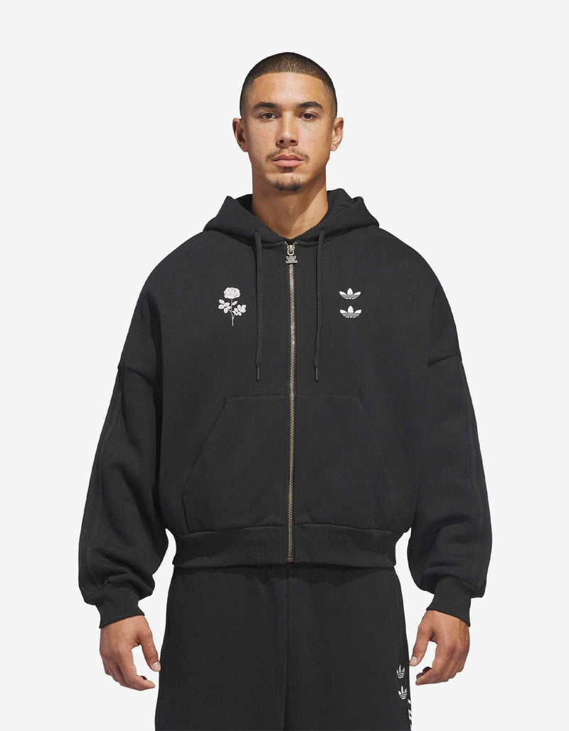 Willy Chavarria x Adidas Black Heavyeight Zip Hoodie