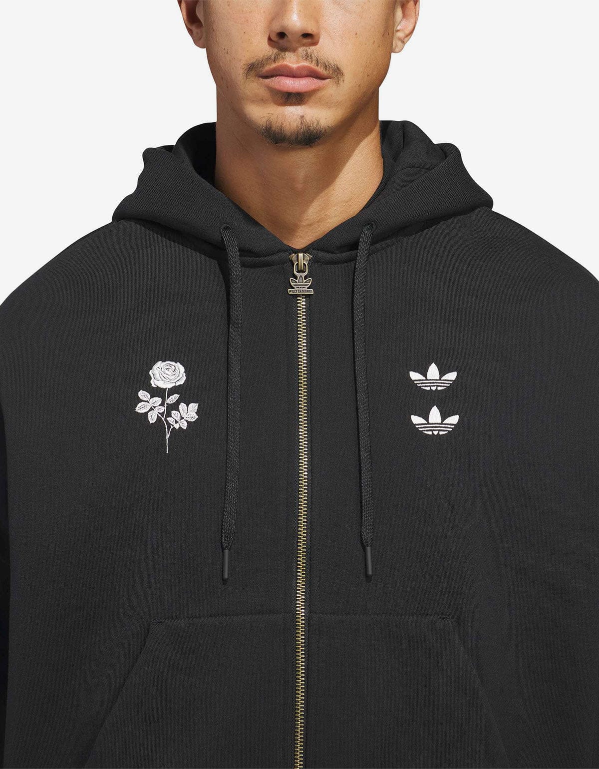 Willy Chavarria x Adidas Black Heavyeight Zip Hoodie – Zoo Fashions