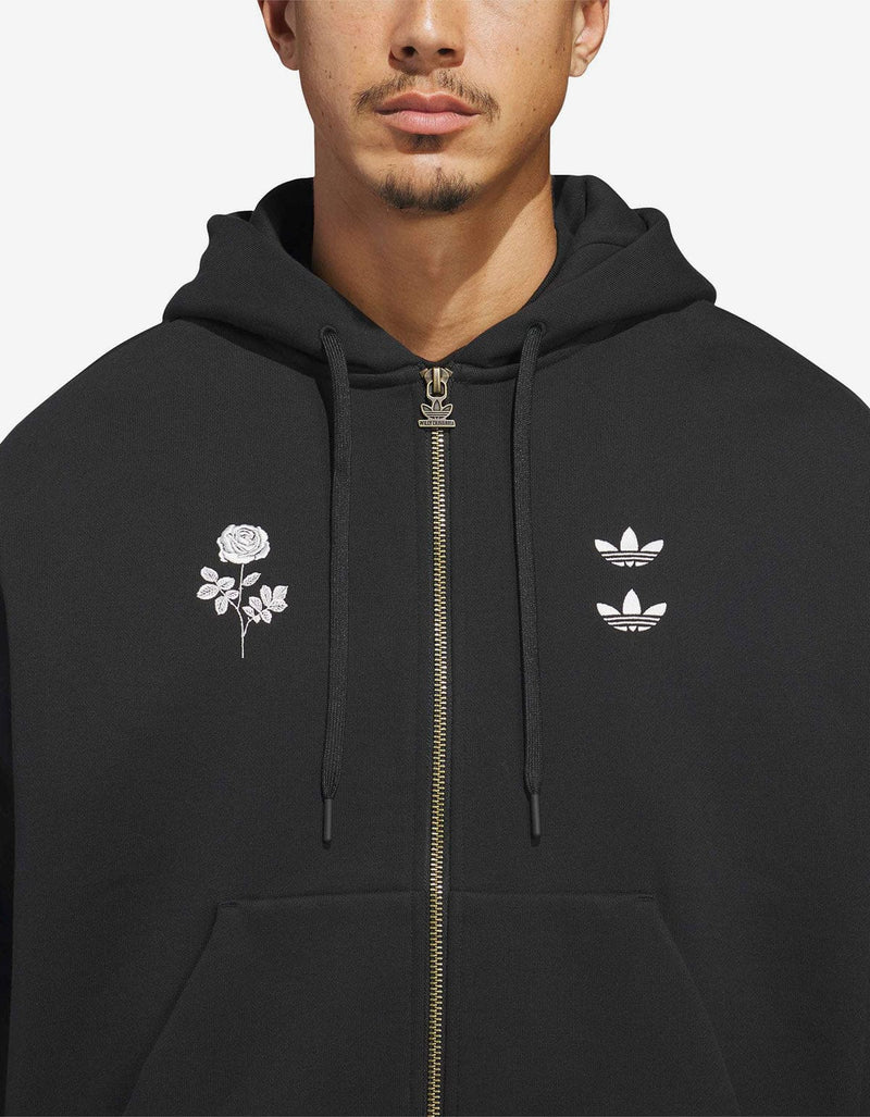 Willy Chavarria x Adidas Black Heavyeight Zip Hoodie