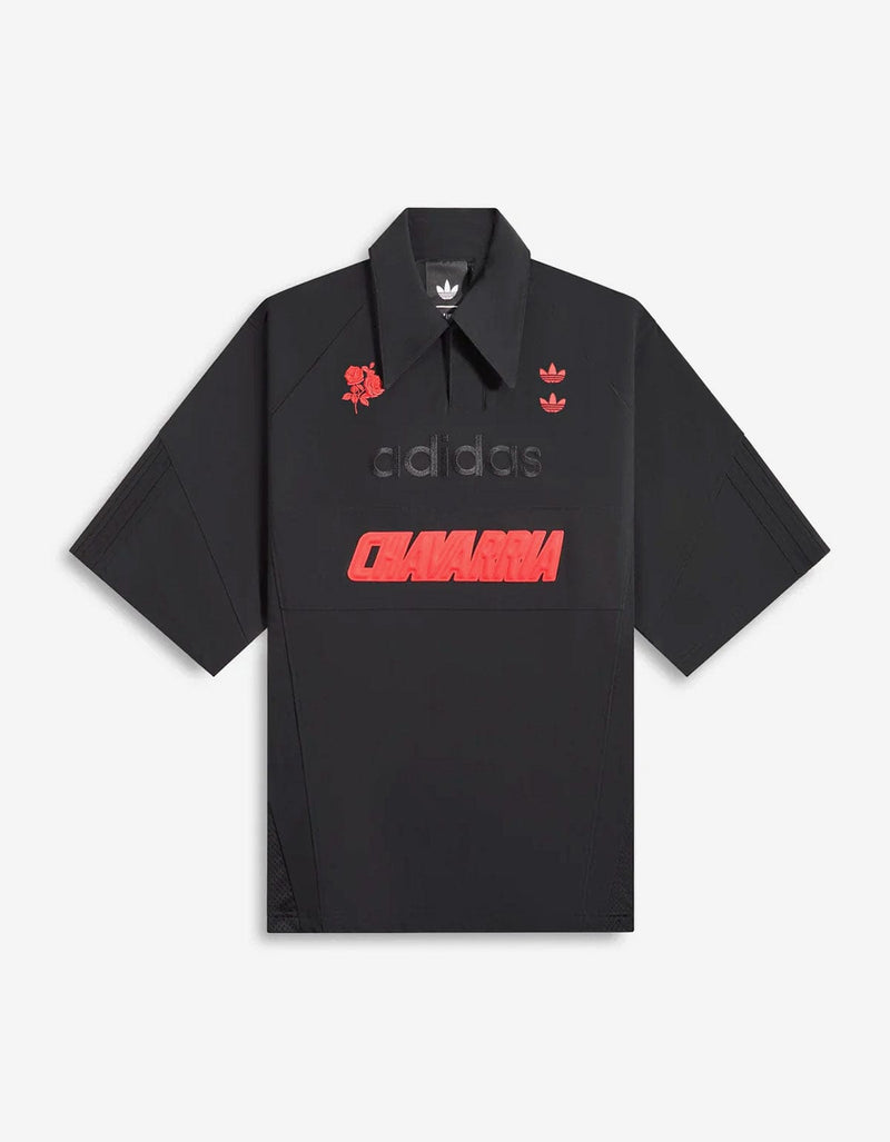 Willy Chavarria x Adidas Black Logo Polo Shirt