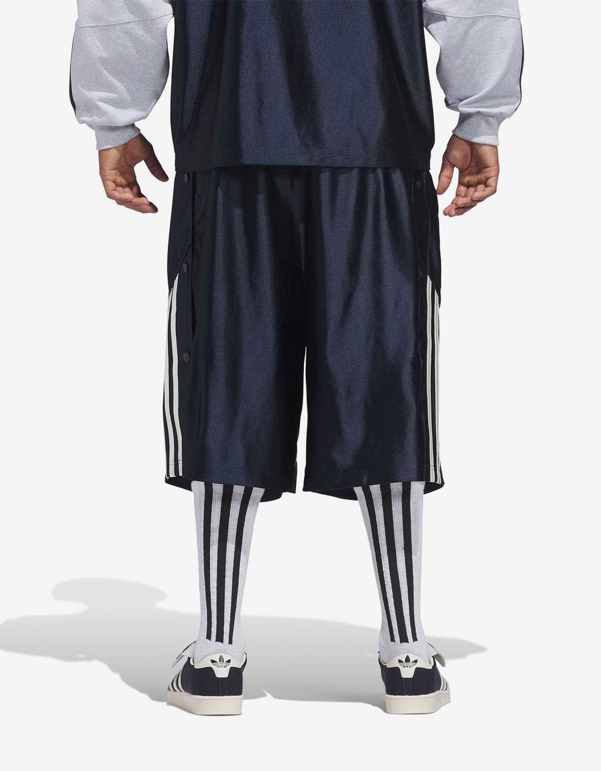 Willy Chavarria x Adidas Blue Dazzle Snap Shorts KD1800