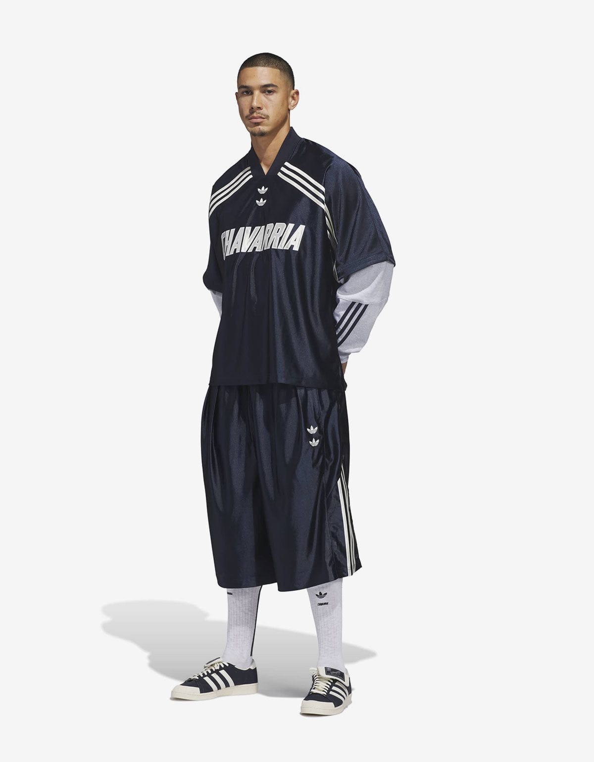 Willy Chavarria x Adidas Blue Dazzle Snap Shorts KD1800