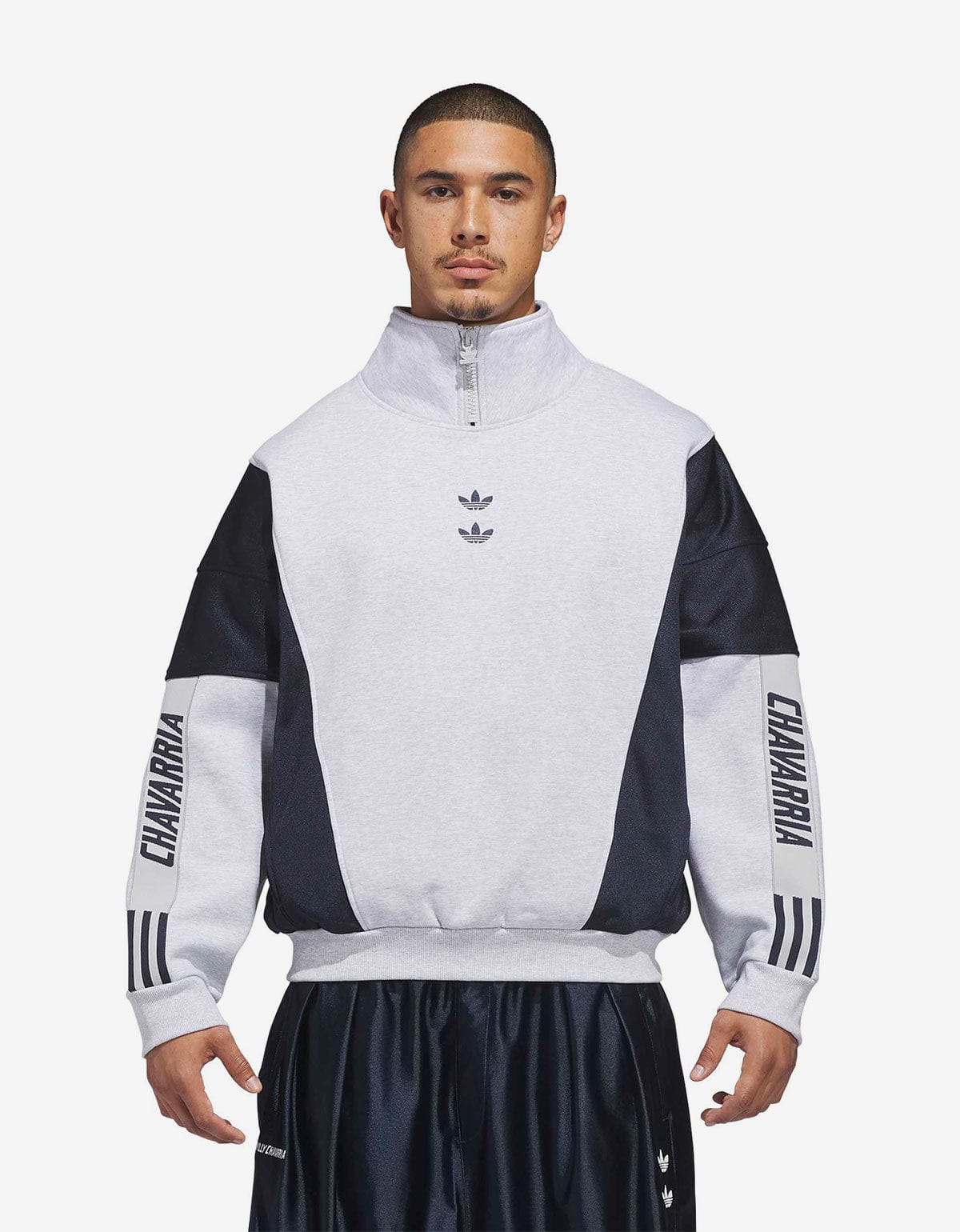 Willy Chavarria x Adidas Grey Watsonville Mockneck Jumper KD1803