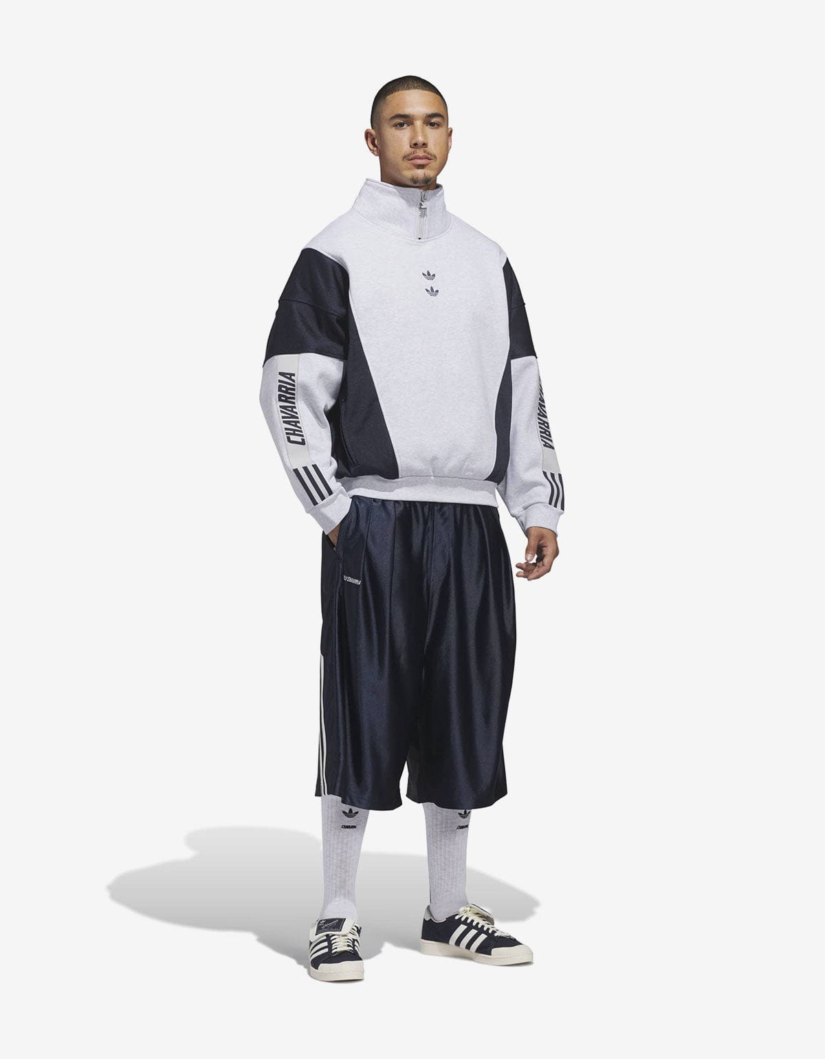 Willy Chavarria x Adidas Grey Watsonville Mockneck Jumper KD1803