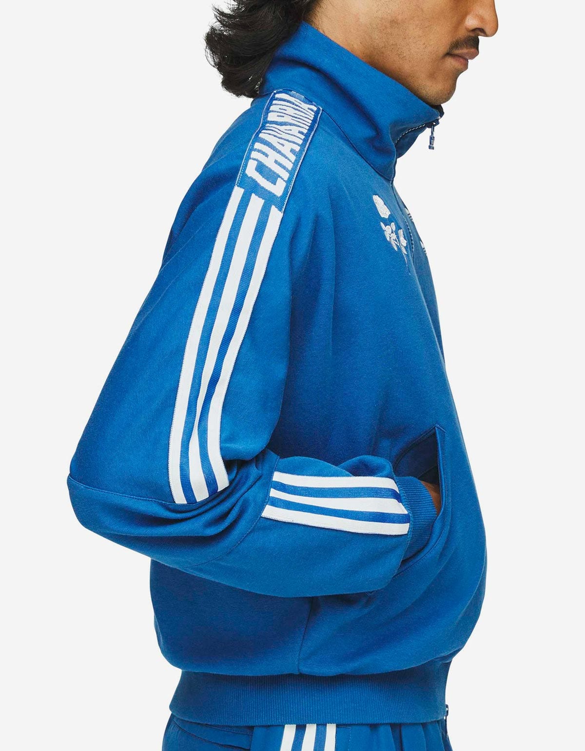 ジャケット・アウター adidas WILLY CHAVARRIA KNIT TRACKTOP Willy Chavarria x Adidas Blue Knit Track Jacket – Zoo Fashions