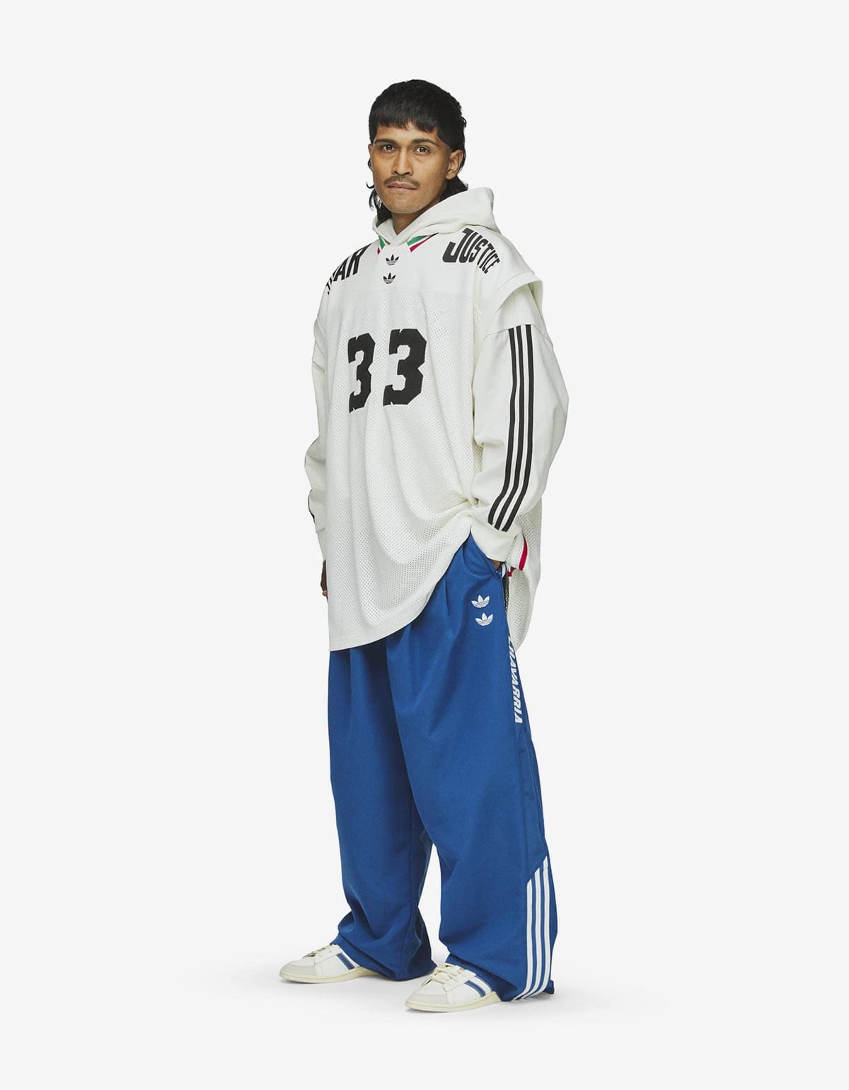 adidas WILLY CHAVARRIA バスケット　メッシュ　ジャージー Willy Chavarria x Adidas White Basketball Jersey – Zoo Fashions
