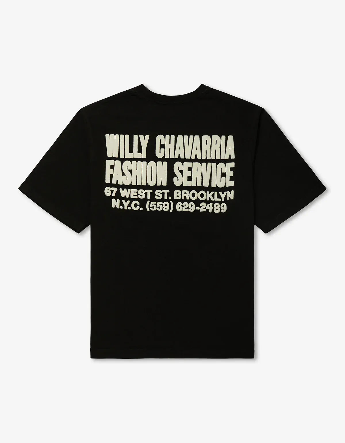 Willy Chavarria Black Fashion Services T-Shirt WCJSY0180 001